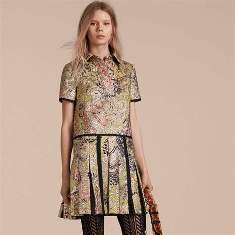 burberry metallic green dress|burberry shirt dresses women's.